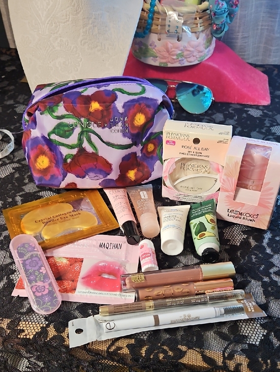 Other - Floral Cosmetic Bag + Assorted Beauty Hydration Lot